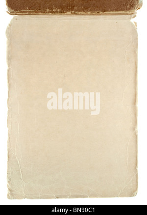 Vieux grungy notepad isolated on white Banque D'Images