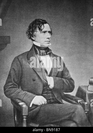 Daguerréotype portrait photo circa 1850s de Franklin Pierce (1804 - 1869) - le 14e président des États-Unis (1853 - 1857). Banque D'Images