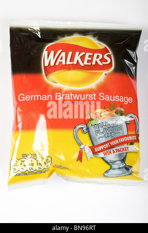 Les marcheurs de la saucisse Bratwurst allemand chips aromatisés Banque D'Images