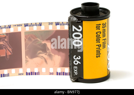 Film 35 mm avec rouleau négatif Banque D'Images