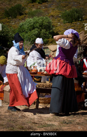 Loisirs historique pour fêter le bicentenaire de la construction de Fort Zambujal, à Mafra, partie de la Lignes de Torres Banque D'Images