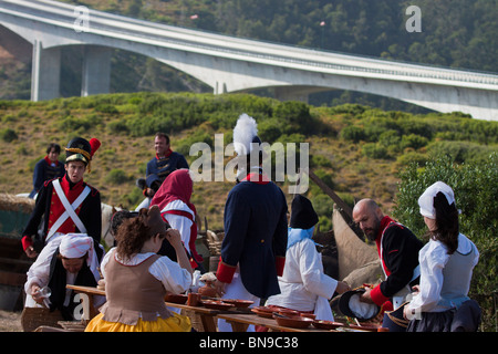 Loisirs historique pour fêter le bicentenaire de la construction de Fort Zambujal, à Mafra, partie de la Lignes de Torres Banque D'Images