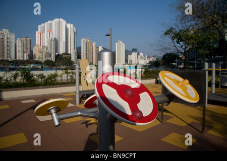 Tour éolienne par Ap Lei Chau Hong Kong Aberdeen Park Banque D'Images