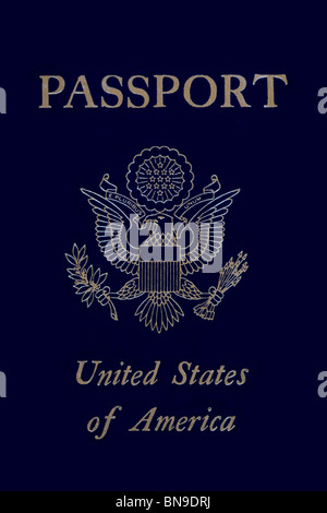 Un style moderne avec emblème de passeport des USA Banque D'Images