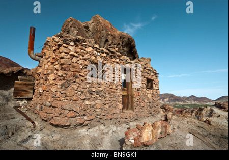 Une cabane de mineur à l'Calico Ghost Town près de Barstow, en Californie. Banque D'Images