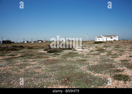 La station de sauvetage sur plage à Dungeness, Romney Marsh, Folkestone, Kent, Angleterre Banque D'Images