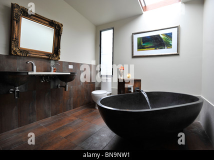 Salle de bains dans maison contemporaine Banque D'Images