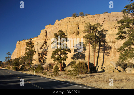 Dans les falaises de grès El Malpais National Monument, Nouveau Mexique Banque D'Images