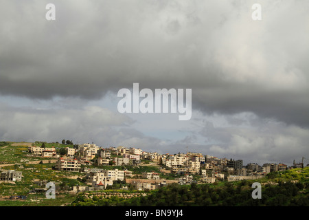 Israël, village arabe Mash'a dans la basse Galilée Banque D'Images