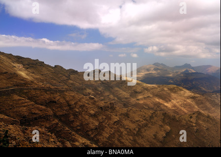 Paysage sur montagnes du Simien Banque D'Images