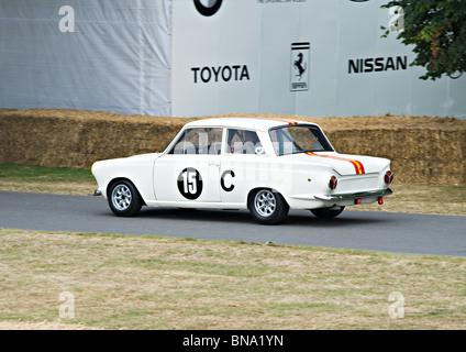 Ford Cortina Lotus Mark I Touring Race Car à Goodwood Festival of Speed West Sussex England United Kingdom UK Banque D'Images