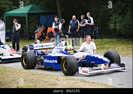 Williams-Renault FW18 Voiture de course de Formule Un à Goodwood Festival of Speed West Sussex England United Kingdom UK Banque D'Images