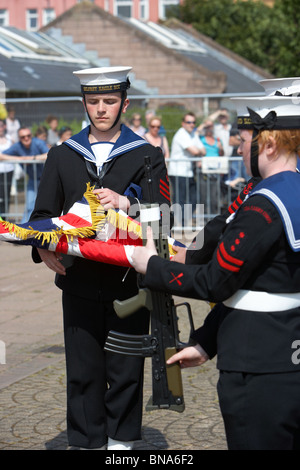 Les cadets de la couleur d'affichage du parti sur les forces armées day 2010 à Bangor Northern Ireland Banque D'Images