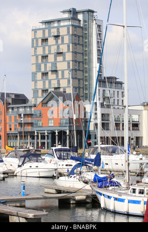 Ipswich Haven Marina est le 250-installation d'amarrage situé dans le bassin à flot dans le port d'Ipswich. Banque D'Images