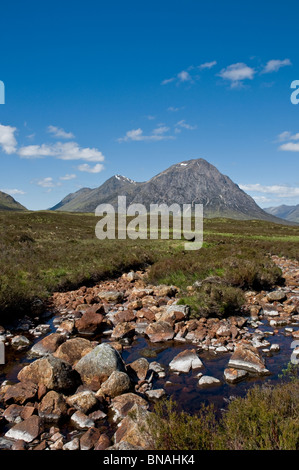 Coupall Buachille et rivière Etive Mor Glencoe Ecosse Highland Banque D'Images