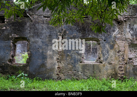 L'île de Bunce, en Sierra Leone, les ruines de la plus grande de l'Afrique de l'Ouest château d'esclaves Banque D'Images