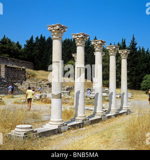 Ruines de l'ancien Temple de guérison (Asclépiéion) sur l'île de Kos Banque D'Images