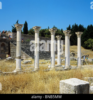 Ruines de l'ancien Temple de guérison (Asclépiéion) sur l'île de Kos Banque D'Images