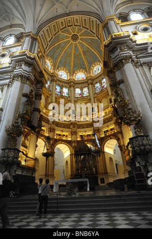 L'intérieur de la Cathédrale de Grenade Banque D'Images