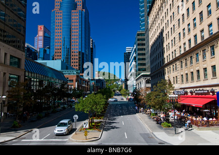 L'avenue McGill Montréal centre-ville Banque D'Images