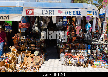 Magasin local au centre de Houmt Souk (la capitale de l'île), Djerba (Tunisie) Banque D'Images