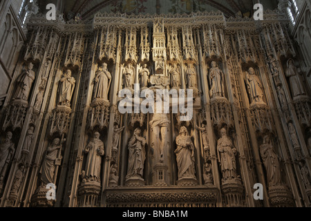 La figure du Christ dans l'abbaye de St Alban, Hertfordshire, Angleterre Banque D'Images