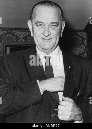 LYNDON B JOHNSON (1908-73) 36e président des USA Banque D'Images