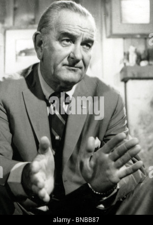 LYNDON B JOHNSON (1908-73) 36e président des USA Banque D'Images