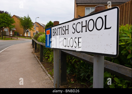 L'ÉCOLE BRITANNIQUE FERMER ensemble immobilier construit sur le site de l'école britannique Talywain Torfaen South Wales UK Banque D'Images