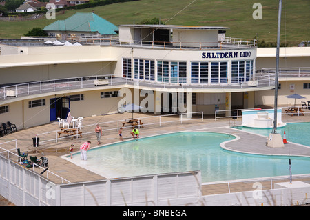 Saltdean Art Déco, Saltdean Lido Park Road, Saltdean, East Sussex, Angleterre, Royaume-Uni Banque D'Images