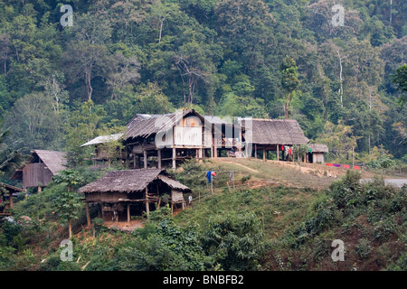 Mae Sam Laep, un camp de réfugiés Karen près de la frontière birmane dans la province de Mae Hong Son, Thaïlande Banque D'Images