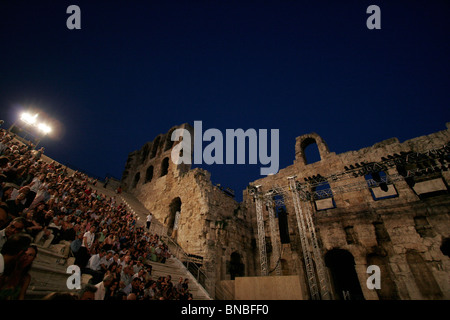 Festival d'Athènes dans l'ancien théâtre romain d'Hérode Atticus. Banque D'Images