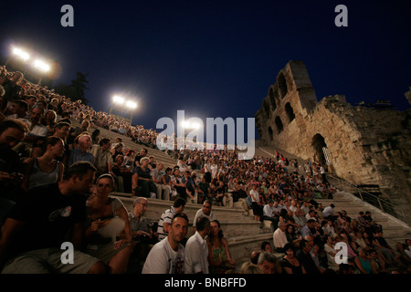 Festival d'Athènes dans l'ancien théâtre romain d'Hérode Atticus. Banque D'Images