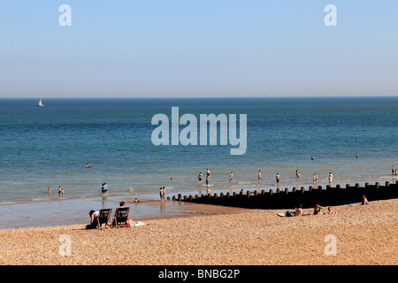 3122. La plage d'Eastbourne, East Sussex, UK Banque D'Images