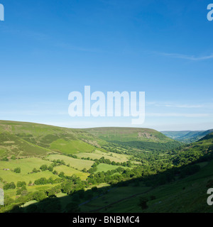 Au sud de la partie nord de Vale of Ewyas de près de col de l'Évangile, le parc national des Brecon Beacons, Powys, Wales Banque D'Images