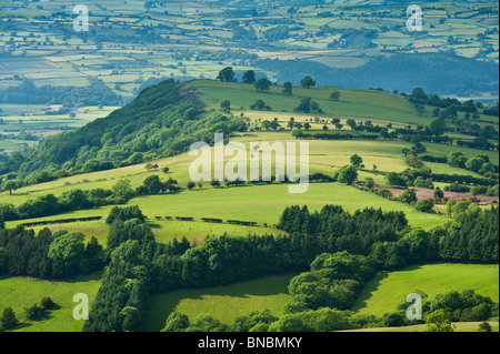 Paysage rural ci-dessous Hay Bluff, parc national de Brecon Beacons, le Pays de Galles Banque D'Images