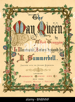 Tennyson's peut imprimeur -bordure décorative Design Banque D'Images