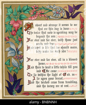 Tennyson's peut imprimeur -bordure décorative Design Banque D'Images