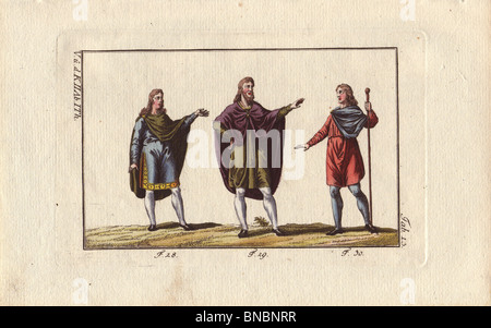 Hommes manteaux en anglo-saxon Banque D'Images