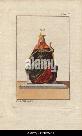 Un grand manteau, norman portant voile et couronne (128). Banque D'Images