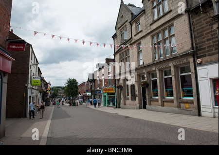 King Street, Belper, Derbyshire - la principale rue commerçante Banque D'Images