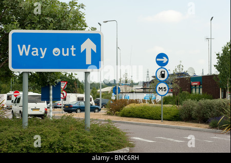 Moto service station, Sowton, Junction 30, M5 dans le Devon. Banque D'Images