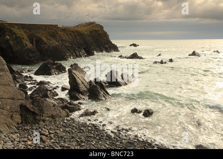 Hartland Quay, summers soir, North Devon, England, UK Banque D'Images