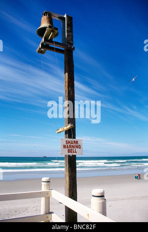 Dunedin Nouvelle-zélande Attention Requin Bell St Clair Beach Banque D'Images