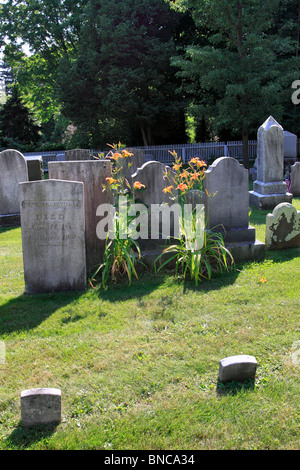 Caroline historique Episcopal Church cemetery Setauket Long Island NY Banque D'Images