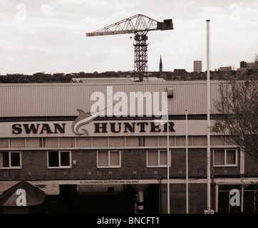 Swan Hunter Shipyard, Wallsend, Newcastle upon Tyne Banque D'Images