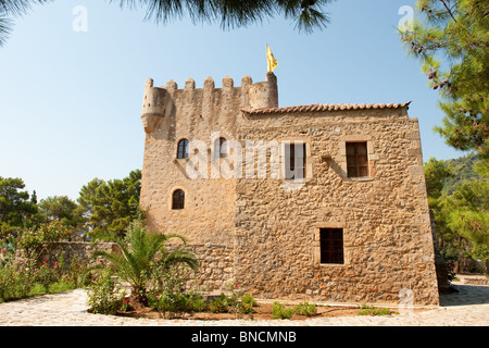 Château de l'île, près de Githyo sur le Péloponnèse Grec Banque D'Images