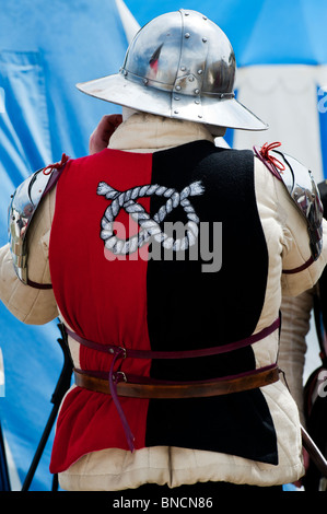 Cité médiévale au fantassin Yorkiste Tewkesbury fête médiévale 2010. Gloucester, Gloucestershire, Angleterre Banque D'Images