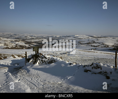 Scène d'hiver Handley Lyme Lyme Park près de Cheshire Angleterre Banque D'Images