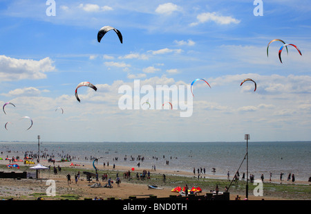 La plage de Hunstanton, Norfolk, durant le week-end du Festival de vie de 2010. Banque D'Images